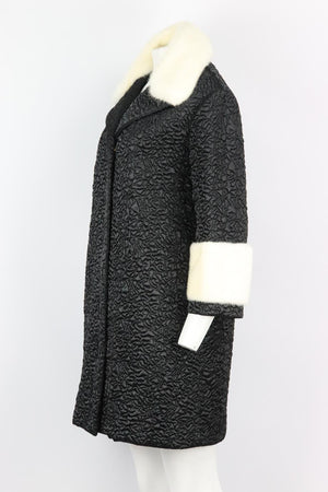 GUCCI MINK FUR TRIMMED QUILTED SHELL COAT IT 40 UK 8