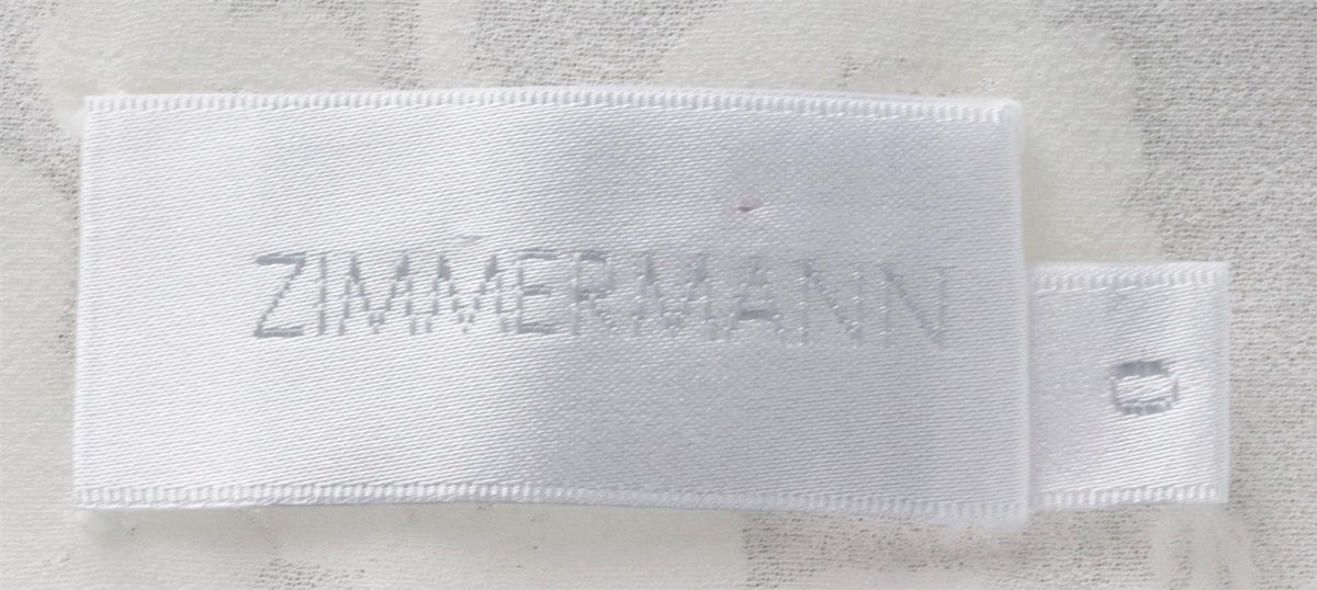 ZIMMERMANN LUCIA LACE UP EMBROIDERED SILK GEORGETTE PLAYSUIT UK 8