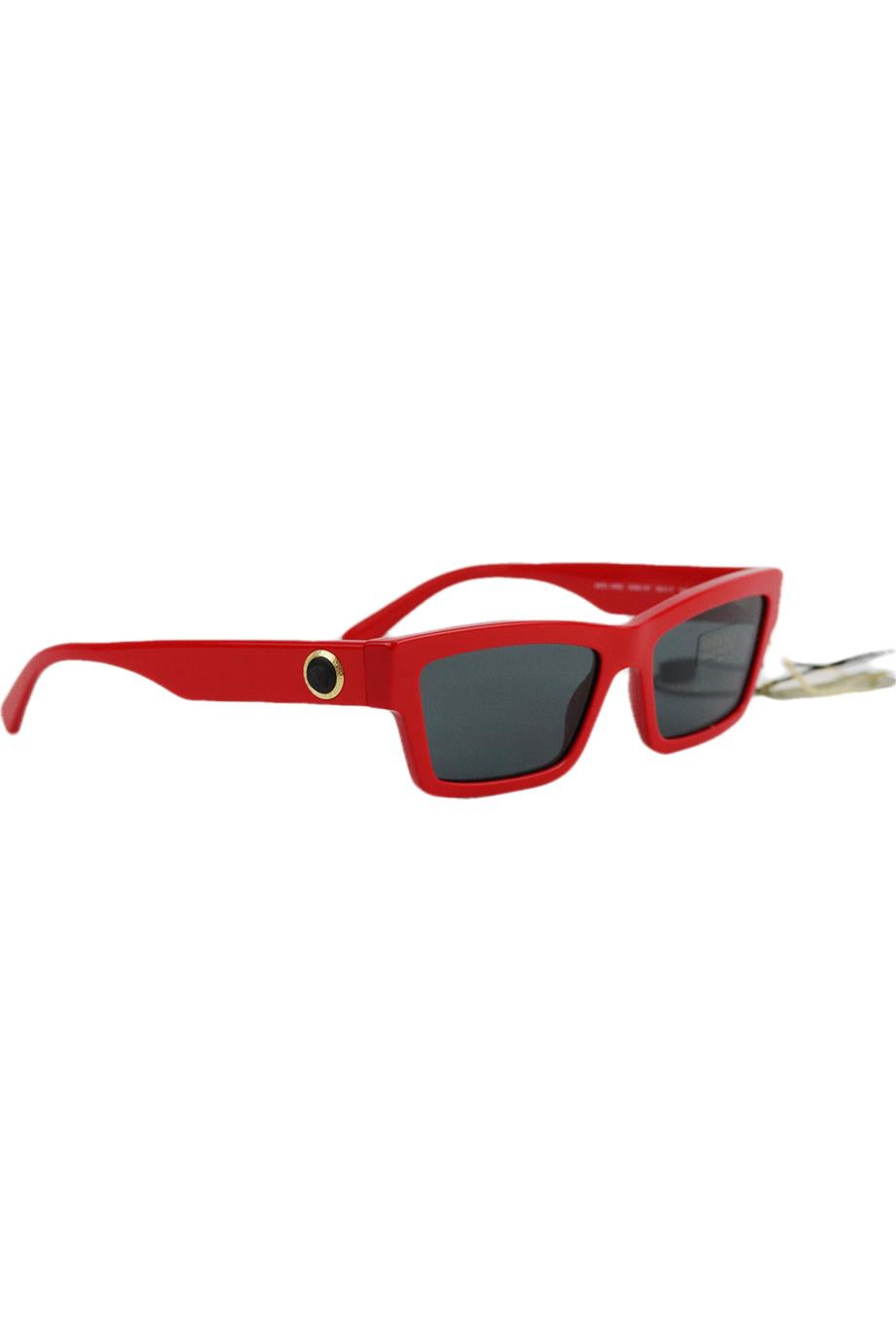 VERSACE RECTANGLE FRAME ACETATE SUNGLASSES