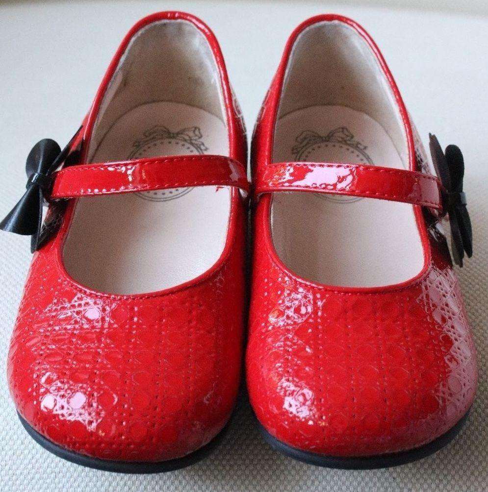 DIOR BABY KIDS RED BOW LEATHER CANNAGE SHOES EU 26 UK 8.5