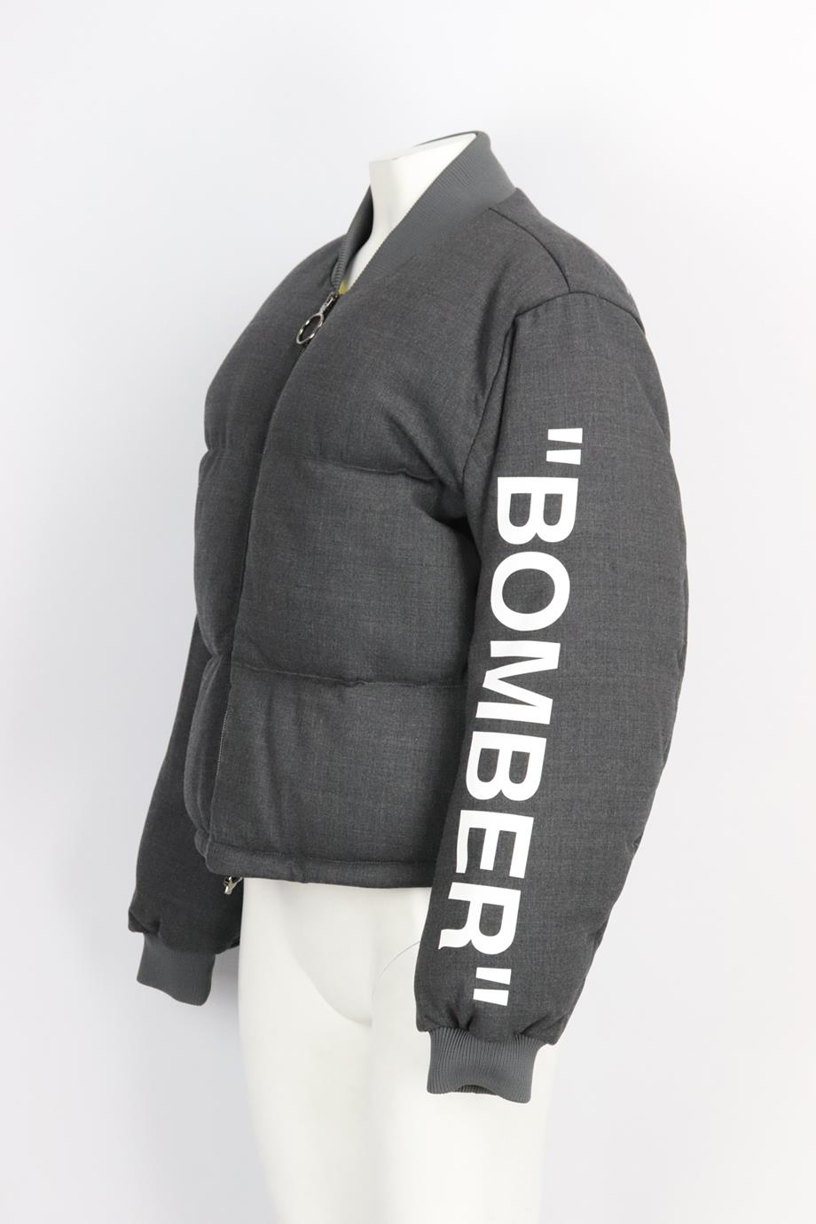 OFF-WHITE C/O VIRGIL ABLOH PRINTED QUILTED PADDED WOOL BOMBER