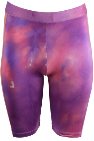 FANTABODY TIE DYED STRETCH JERSEY SHORTS SMALL
