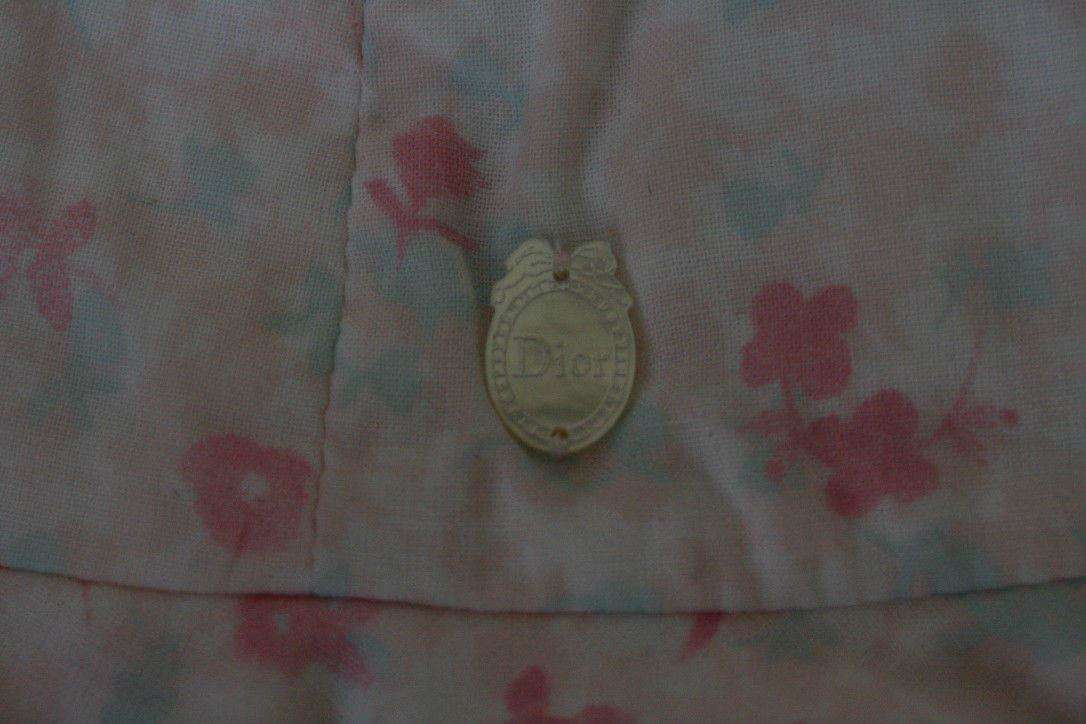 BABY DIOR COTTON FLORAL DRESS BLOOMERS AND HAT SET 18 MONTHS