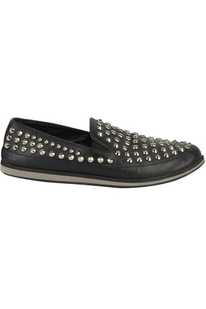 PRADA MEN'S STUDDED LEATHER SLIP ON LOAFERS EU  UK  US  | Nikki  Bradford