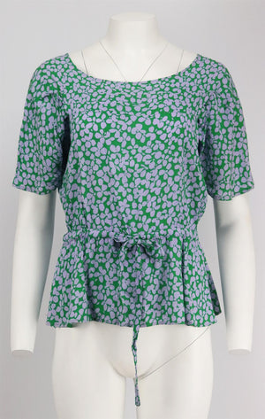 TARA JARMON FLORAL PRINT CREPE TOP FR 42 UK 14