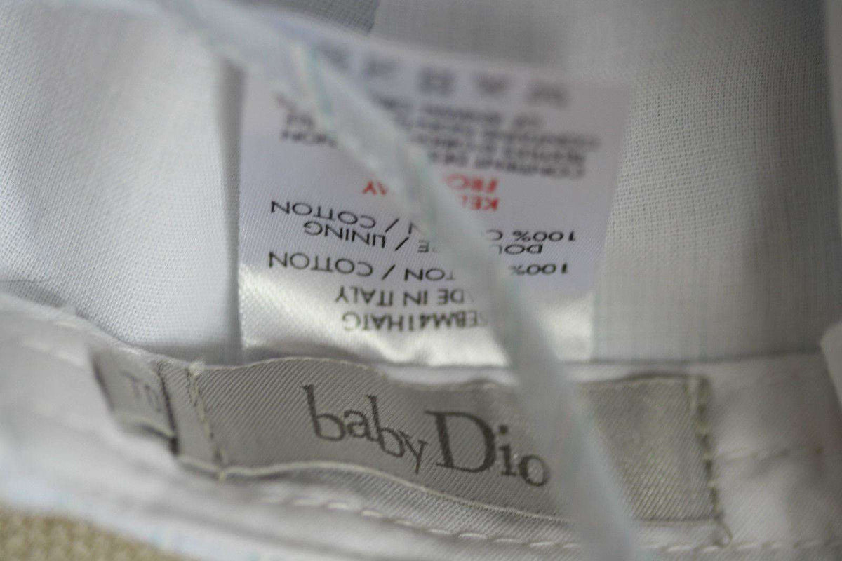 BABY DIOR STRIPED COTTON SUN HAT CAP SIZE T0