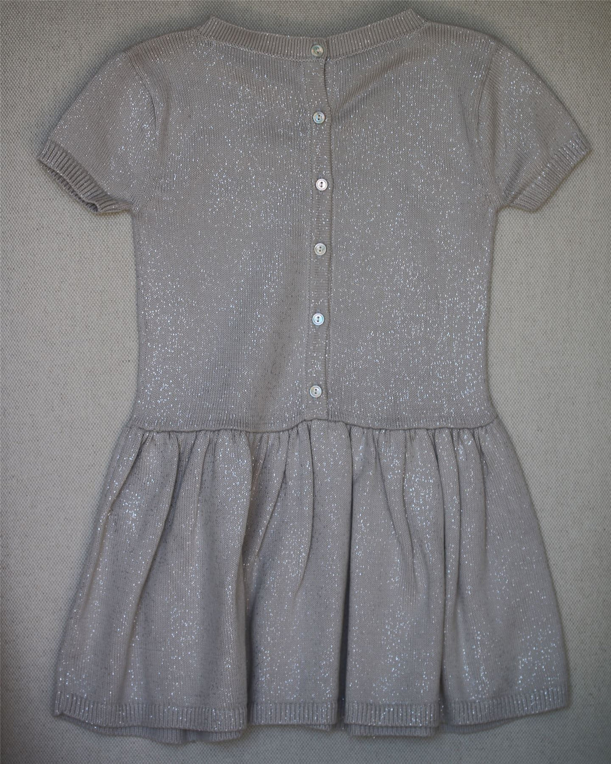 CHRISTIAN DIOR GIRLS CHAMPAGNE KNIT DRESS 3 YEARS