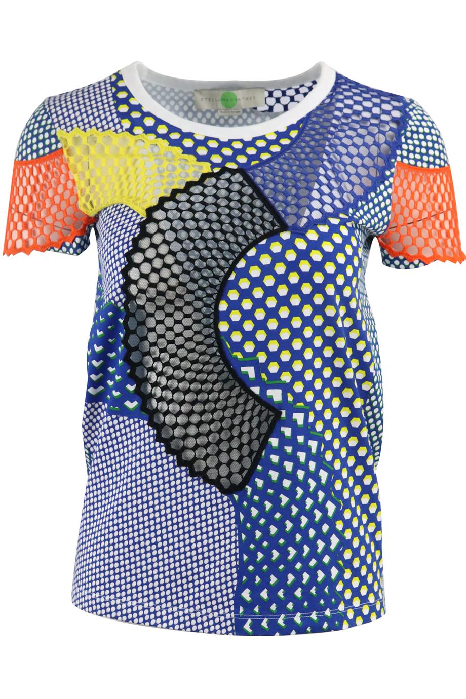 STELLA MCCARTNEY PRINTED COTTON JERSEY T-SHIRT IT 36 UK 4