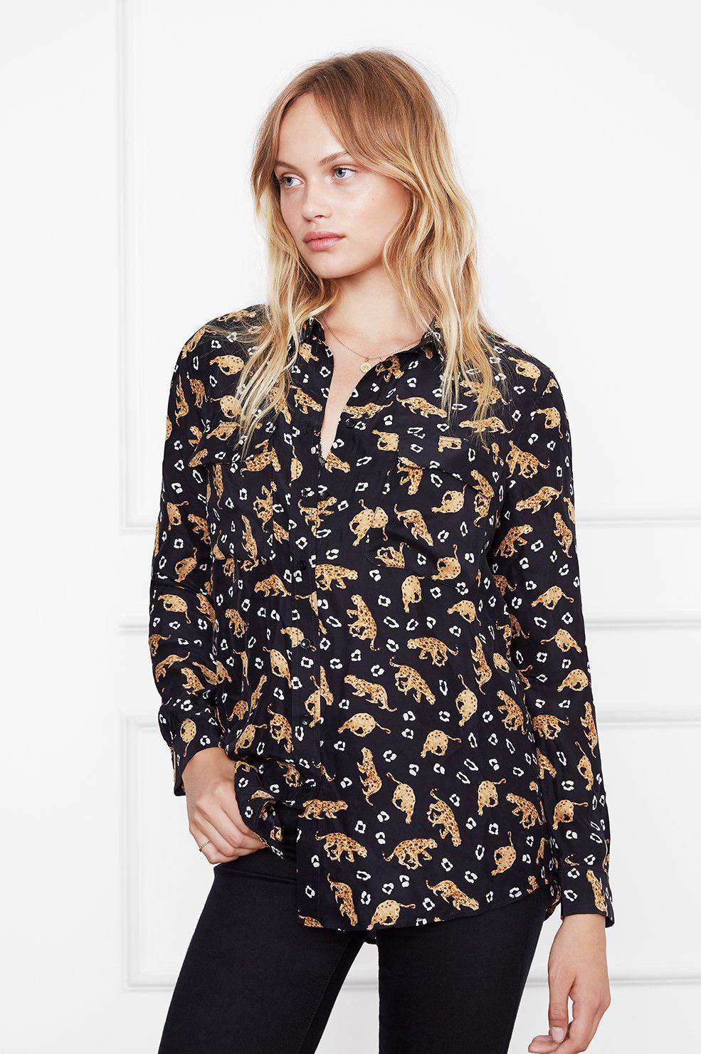 ANINE BING ELLERY PRINTED BLOUSE SMALL