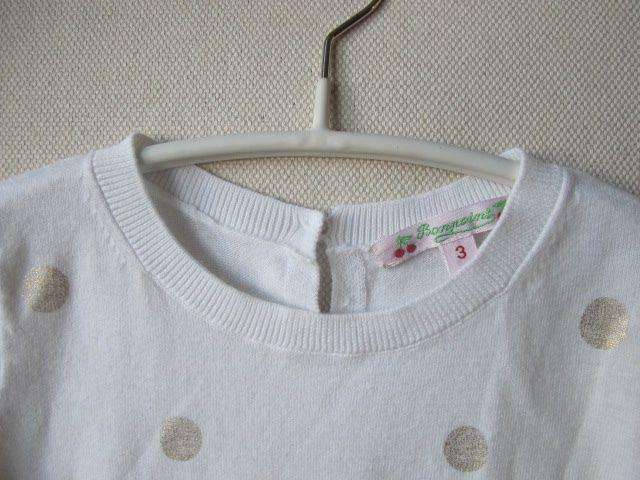 BONPOINT BABY POLKA DOT COTTON SWEATER TOP 3 YEARS