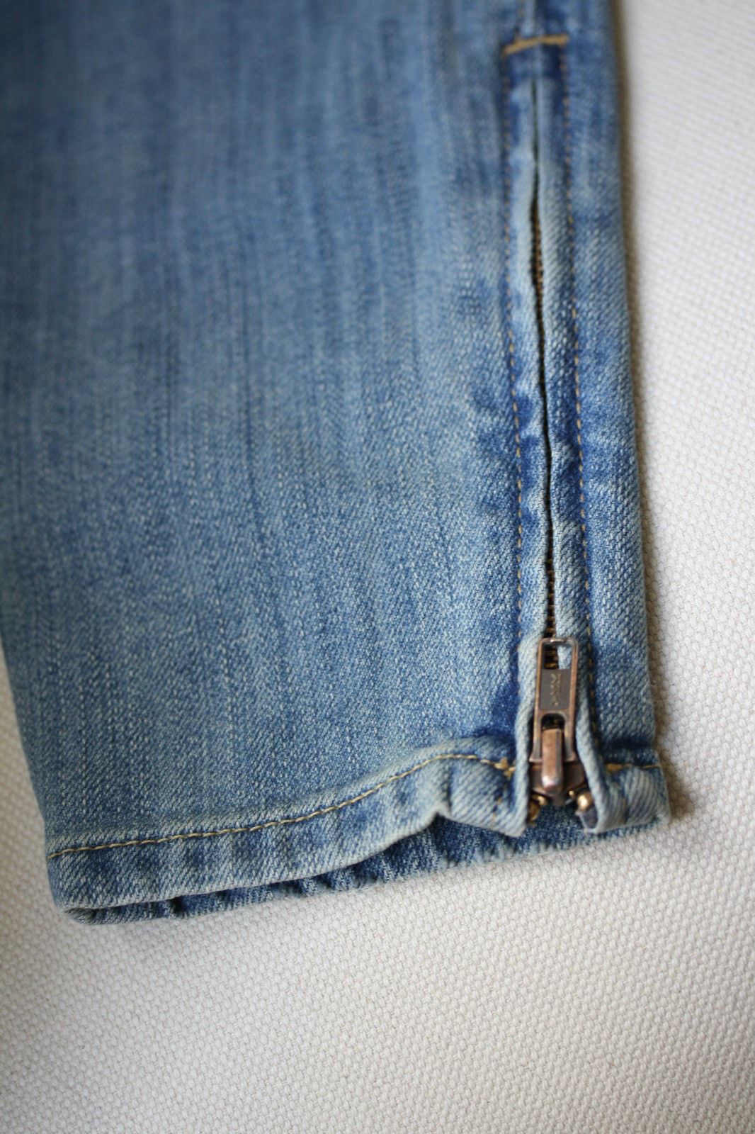 CURRENT ELLIOTT THE SILVERLAKE ZIP BLUE JEANS W27 UK 8/10
