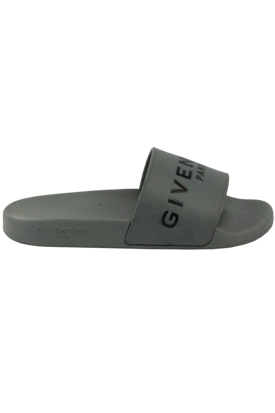 GIVENCHY LOGO PRINT RUBBER SLIDES EU 39 UK 6 US 9