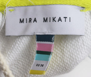 MIRA MIKATI EMBROIDERED COTTON TERRY TOP FR 36 UK 8