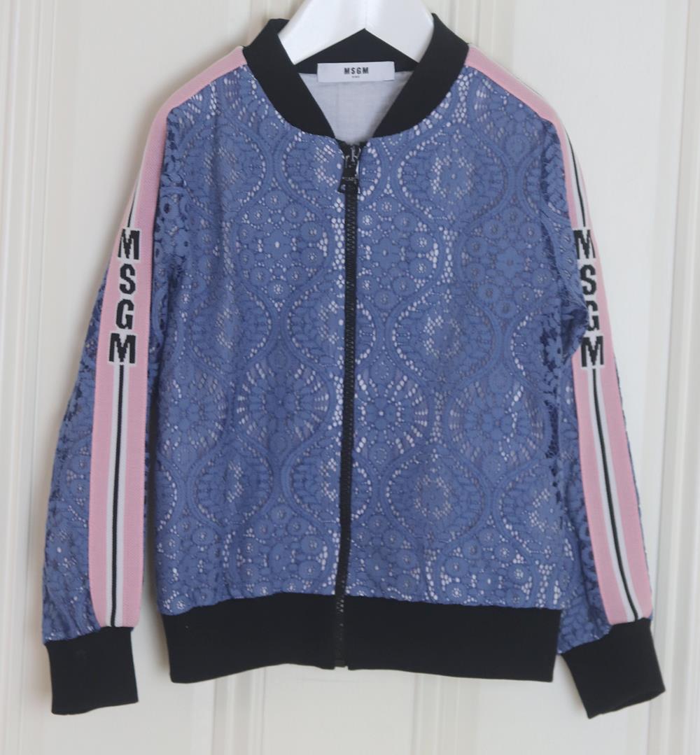 MSGM KIDS GIRLS LACE BOMBER JACKET 6 YEARS