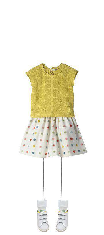BONPOINT BABY CROCHET YELLOW SWEATER TOP 3 YEARS