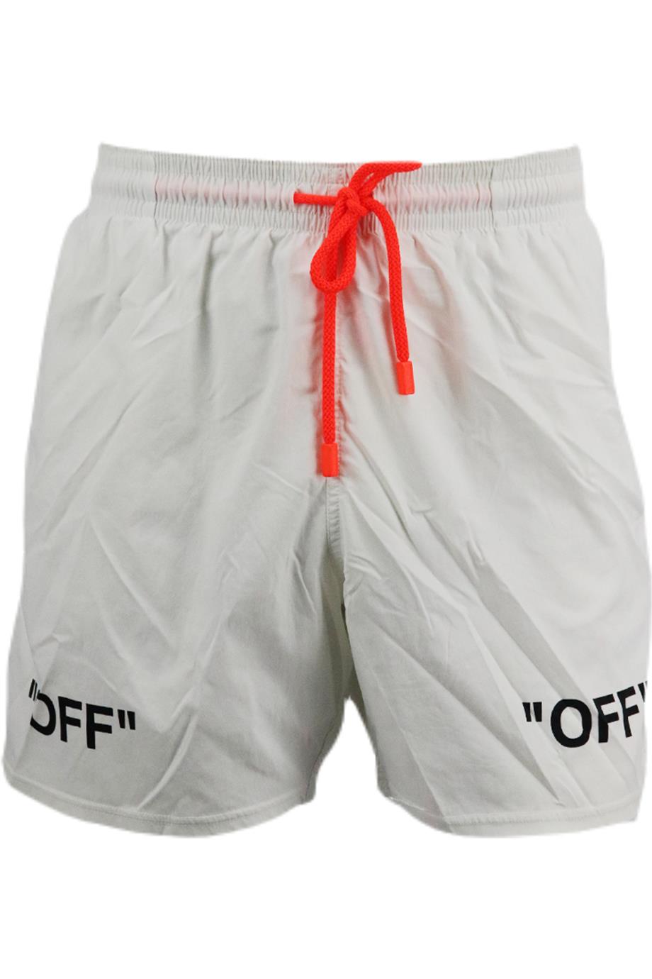 OFF-WHITE C/O VIRGIL ABLOH MEN'S PRINTED SHELL SWIM SHORTS XXLARGE