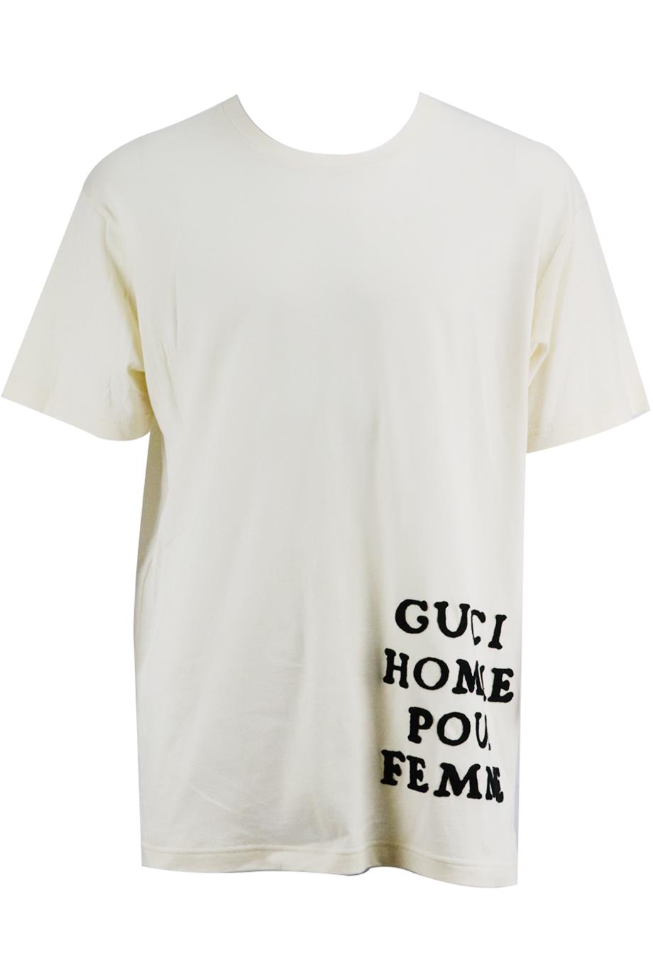 GUCCI MEN'S EMBROIDERED COTTON JERSEY T-SHIRT XSMALL