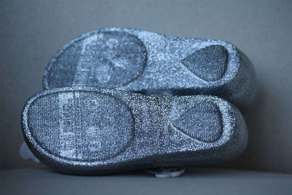 MINI MELISSA SILVER ULTRAGIRL JELLY SHOES EU 25/26 UK 8