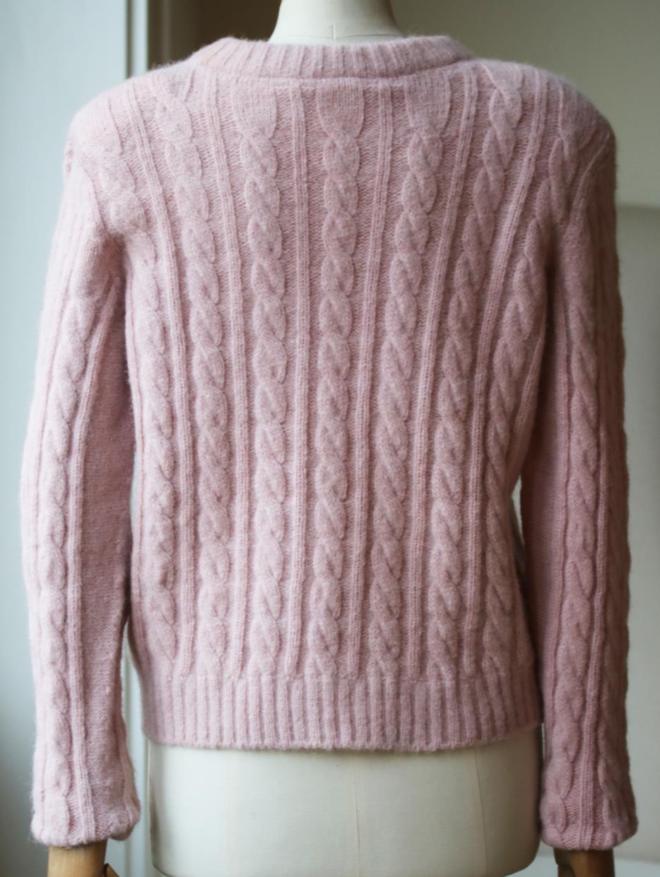 PHILOSOPHY DI LORENZO SERAFINI CRYSTAL EMBELLISHED CABLE KNIT SWEATER UK 12