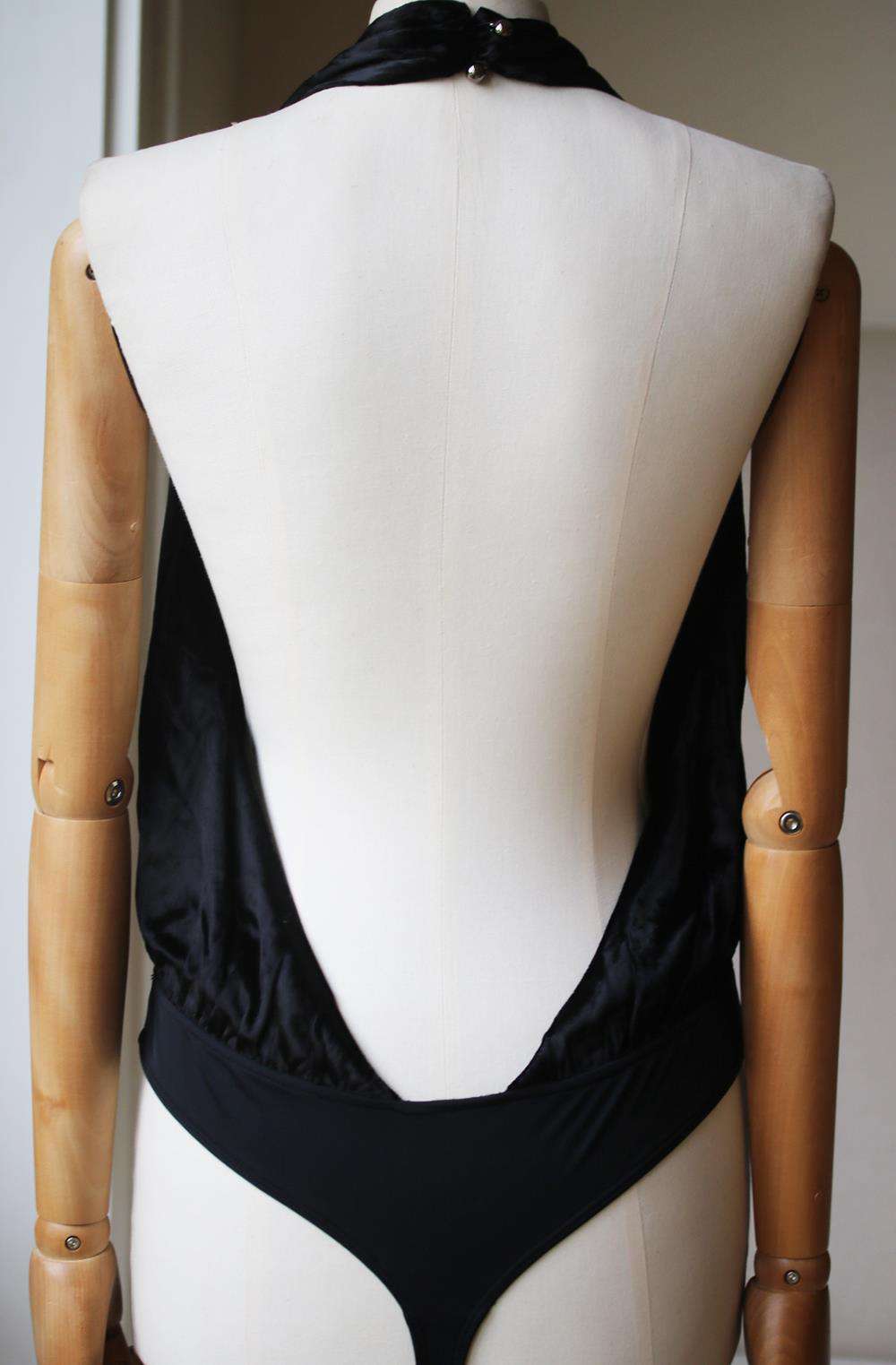 THE JETSET DIARIES SASKIA VELVET BODYSUIT MEDIUM