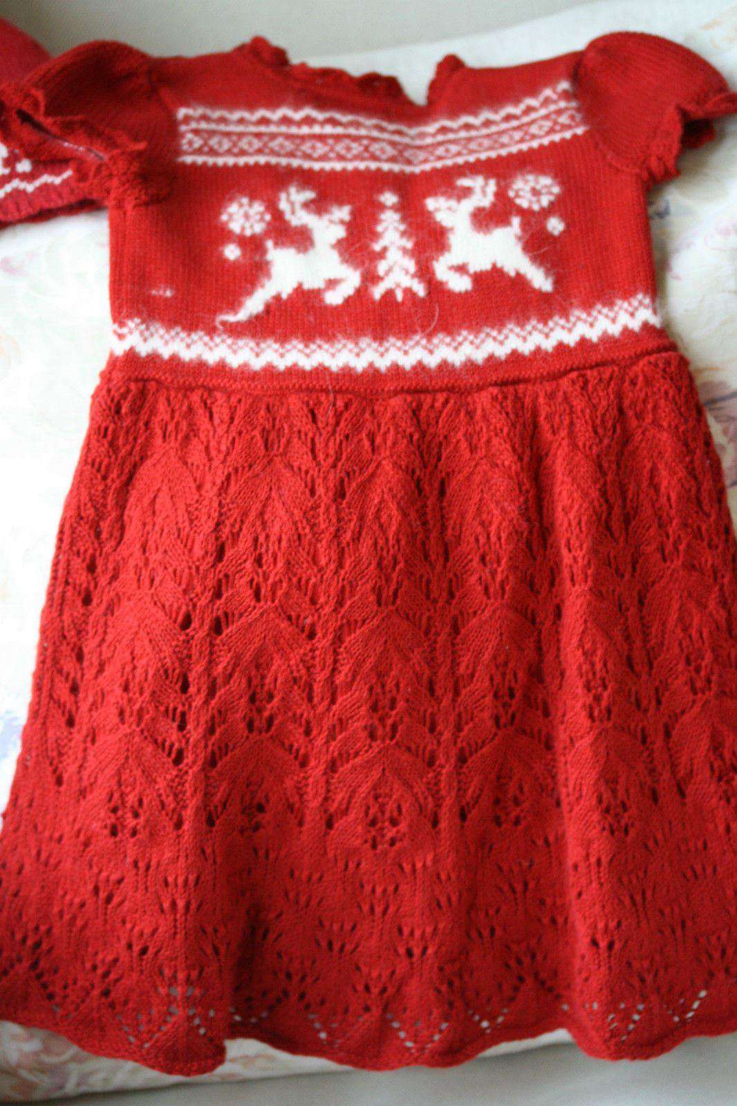 RALPH LAUREN BABY CABLE INTARSIA DRESS AND HAT 12 MONTHS