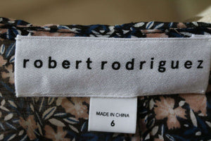 ROBERT RODRIGUEZ PRINTED RUFFLE DRESS US 6 UK 10