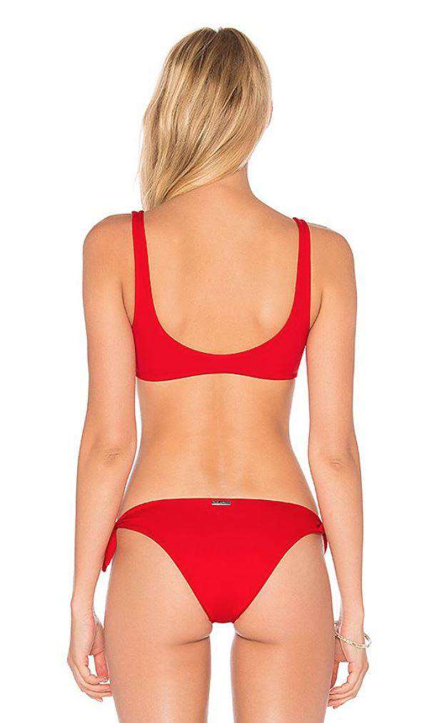 MARA HOFFMAN RIO RED TIE BIKINI LARGE