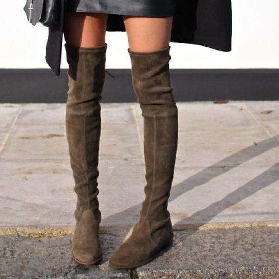 STUART WEITZMAN LOWLAND STRETCH-SUEDE OVER-THE-KNEE BOOTS EU 39 UK 6 US 8.5