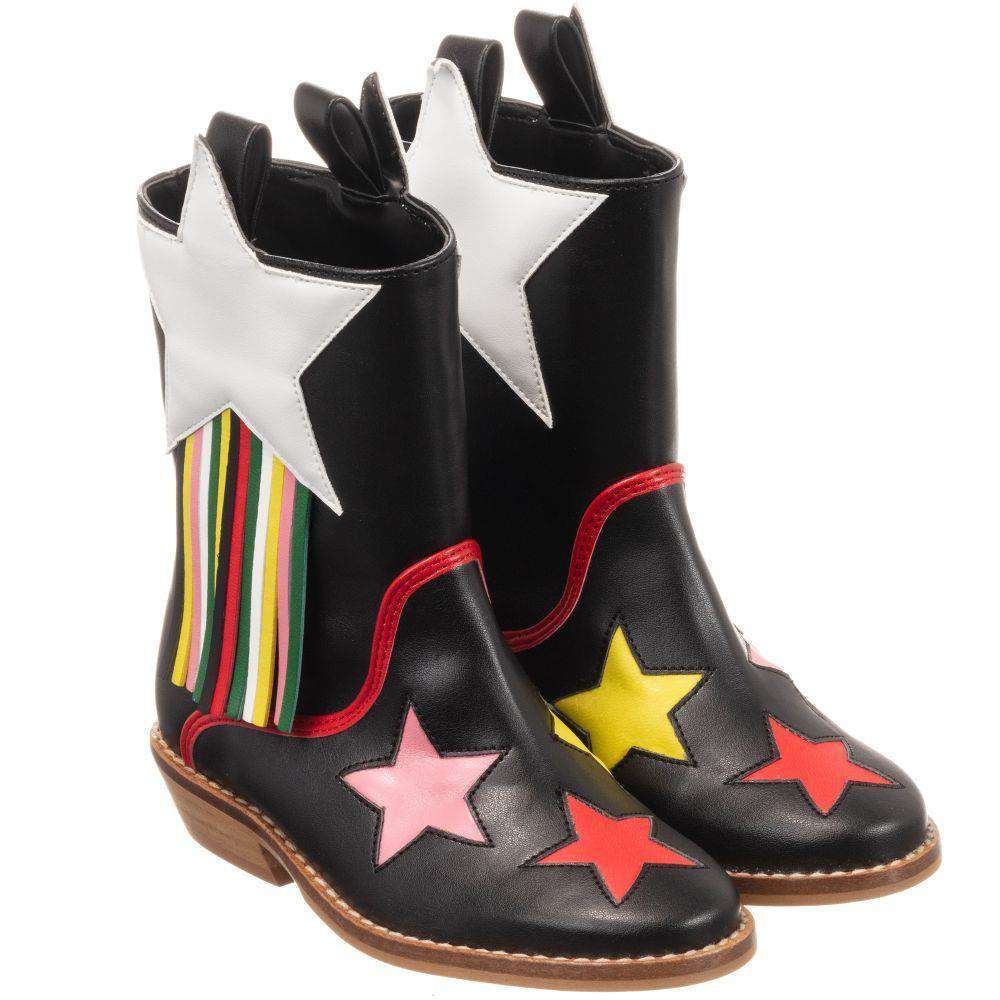 STELLA MCCARTNEY KIDS GIRLS BOWBOY BOOTS EU 30 UK 11.5/12