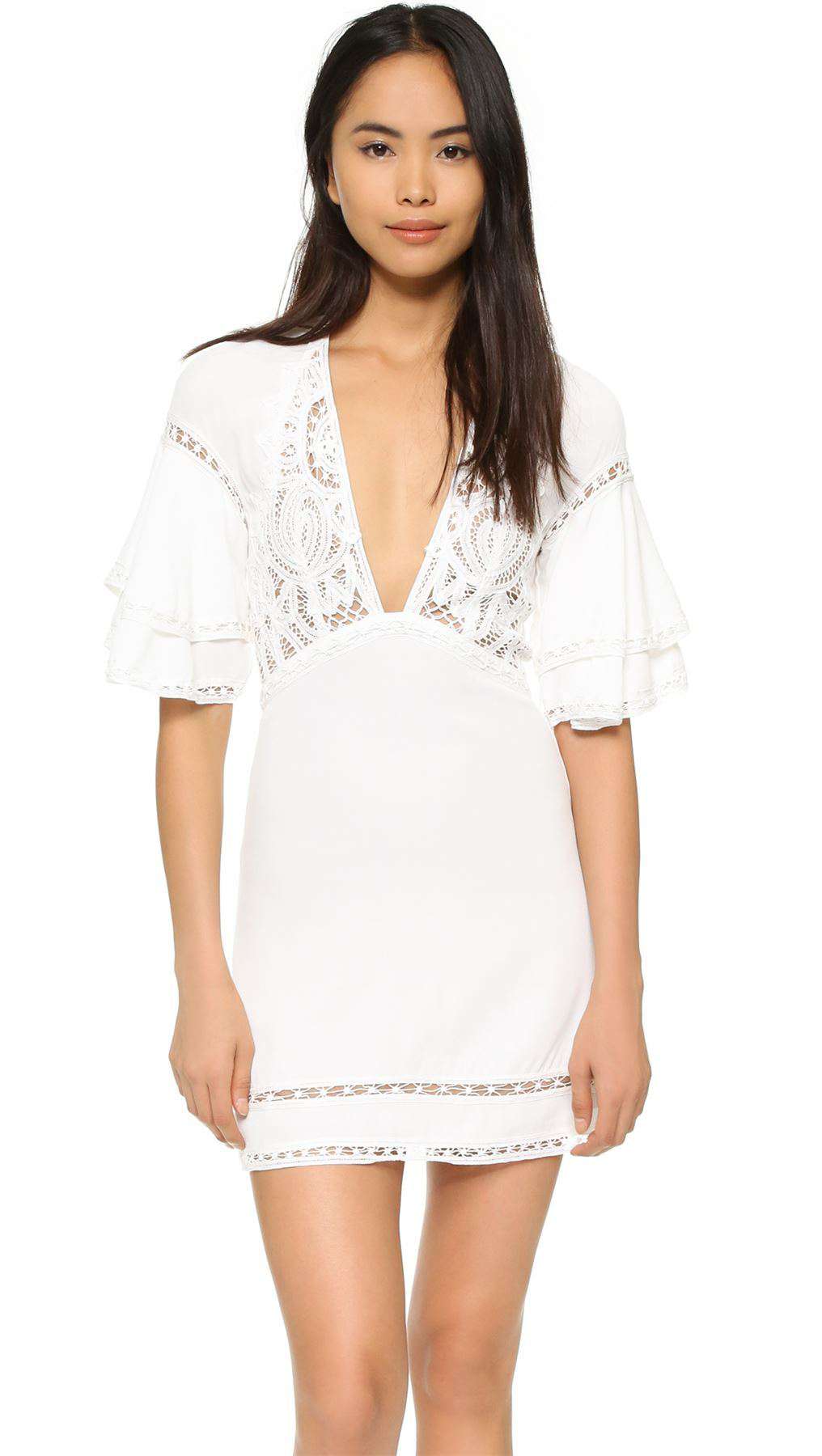 FOR LOVE AND LEMONS CARMINE MINI DRESS MEDIUM