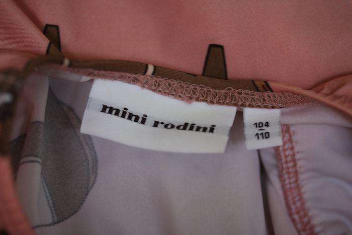 MINI RODINI GIRLS PINK HORSE PRINT SWIMSUIT 4-5 YEARS
