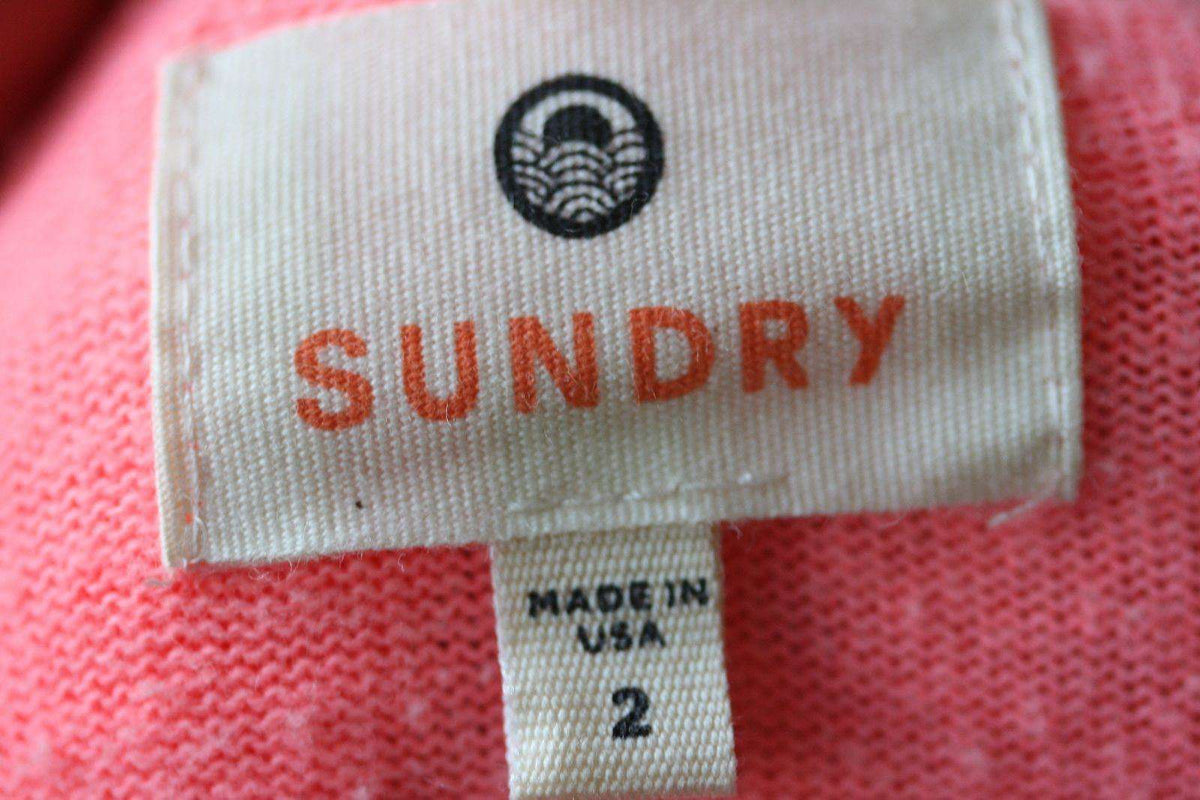 SUNDRY ZIP FRONT POCKET HOODIE US 2 UK 6