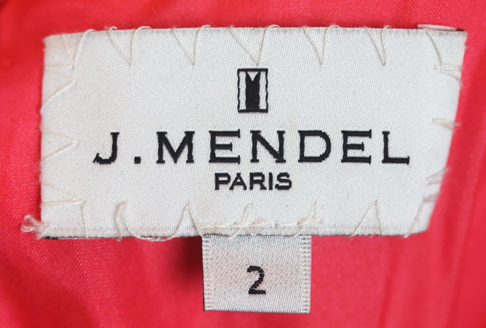 J.MENDEL LACE PANELLED COTTON BLEND MINI DRESS US 2 UK 6