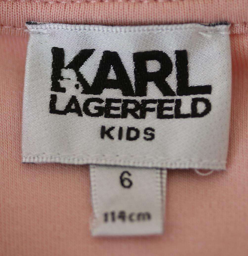 KARL LAGERFELD KIDS GIRLS COTTON JERSEY DRESS 6 YEARS