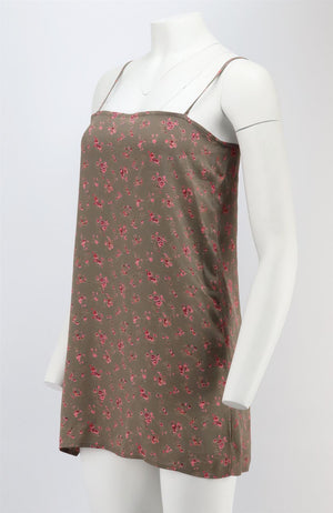 FLYNN SKYE FLORAL PRINT CREPE MINI DRESS XSMALL