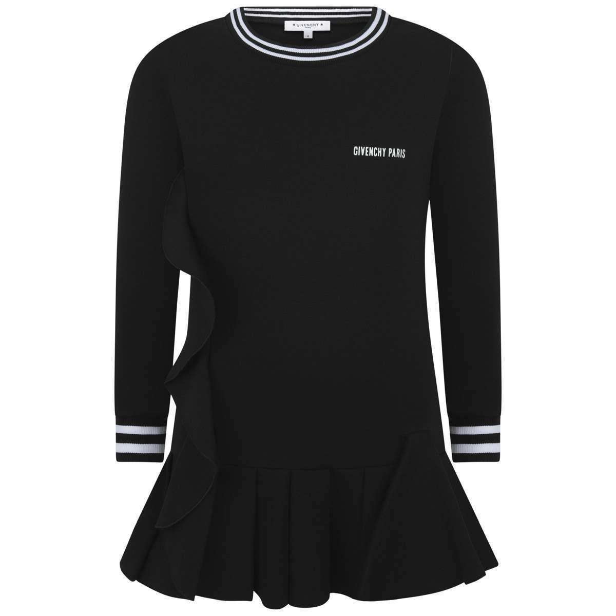 GIVENCHY KIDS GIRLS RUFFLE JERSEY DRESS 6 YEARS