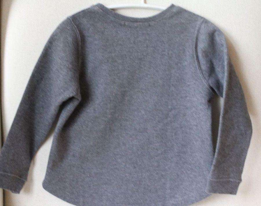 BONPOINT BABY GIRLS GREY LOVE SWEATSHIRT 3 YEARS