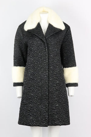 GUCCI MINK FUR TRIMMED QUILTED SHELL COAT IT 40 UK 8