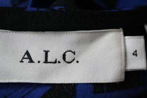 A.L.C. BLUE PRINT DRESS US 4 UK 8