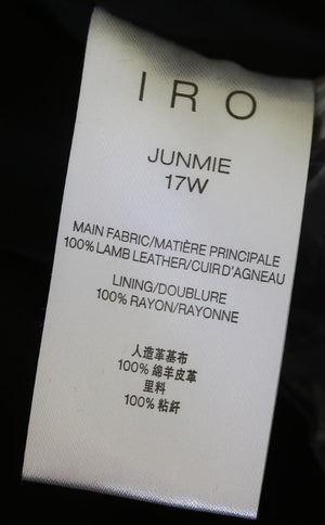 IRO JUNMIE LEATHER BIKER JACKET FR 40 UK 12