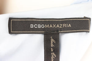 BCBG MAX AZRIA PLEATED CHIFFON MAXI DRESS XXSMALL