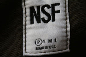NSF JOHNNA EMBROIDERED DISTRESSED CANVAS SHIRT PETITE