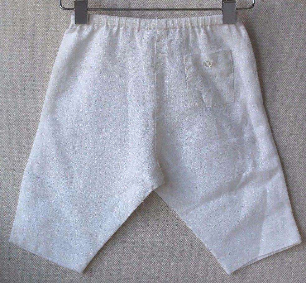 BONPOINT BABY CREAM LINEN DANDY TROUSERS 3 MONTHS
