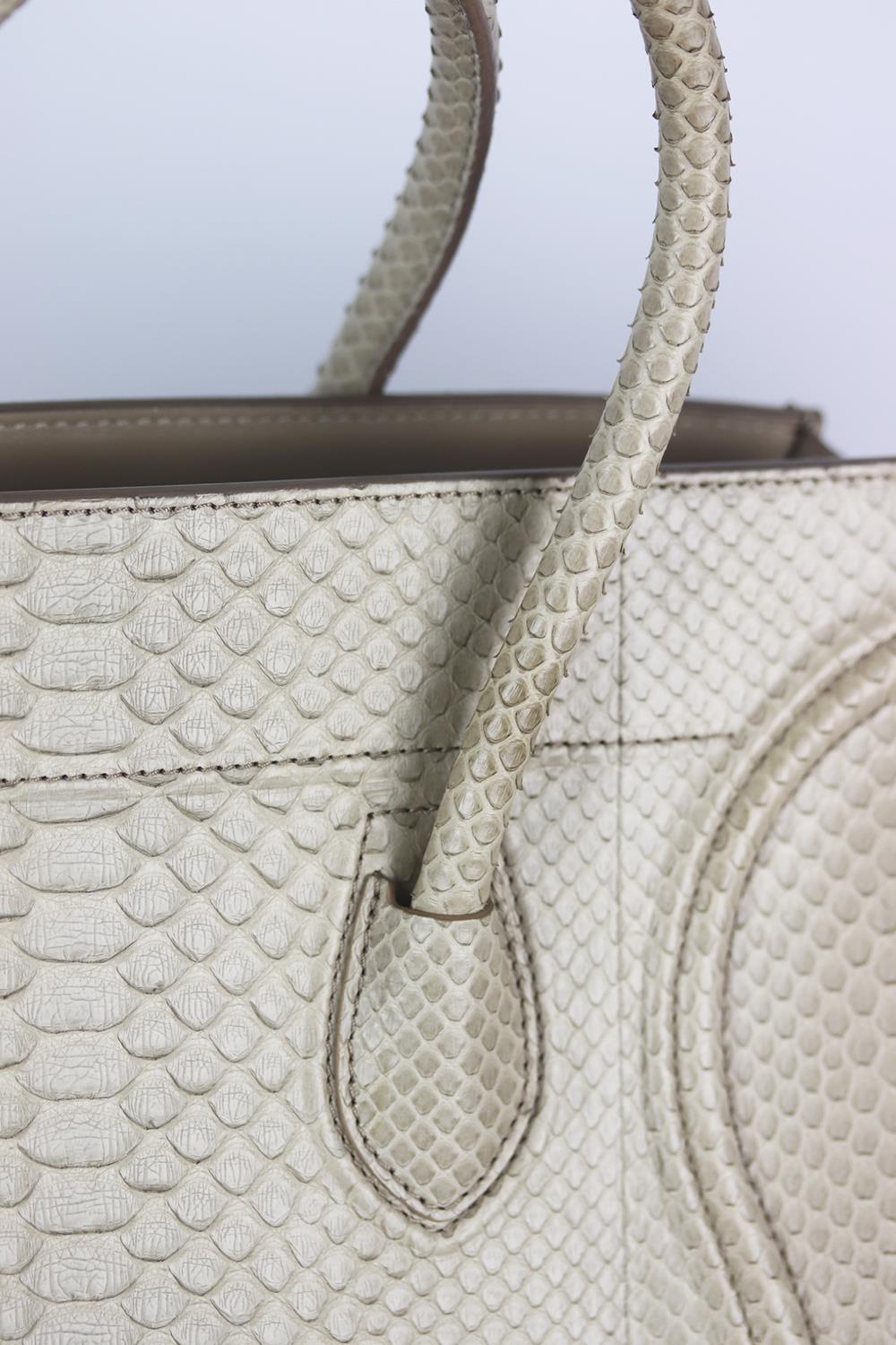 CELINE MEDIUM PYTHON PHANTOM LUGGAGE TOTE BAG