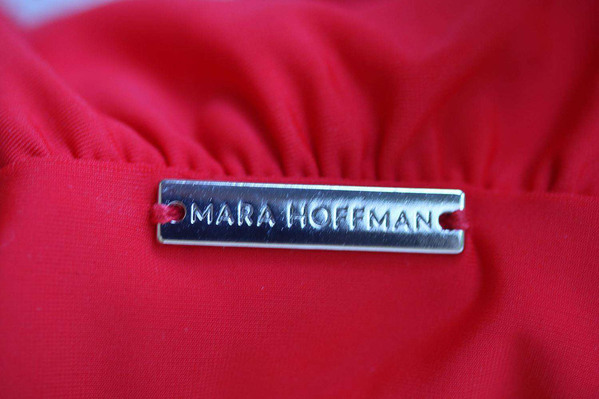 MARA HOFFMAN RIO RED TIE BIKINI LARGE