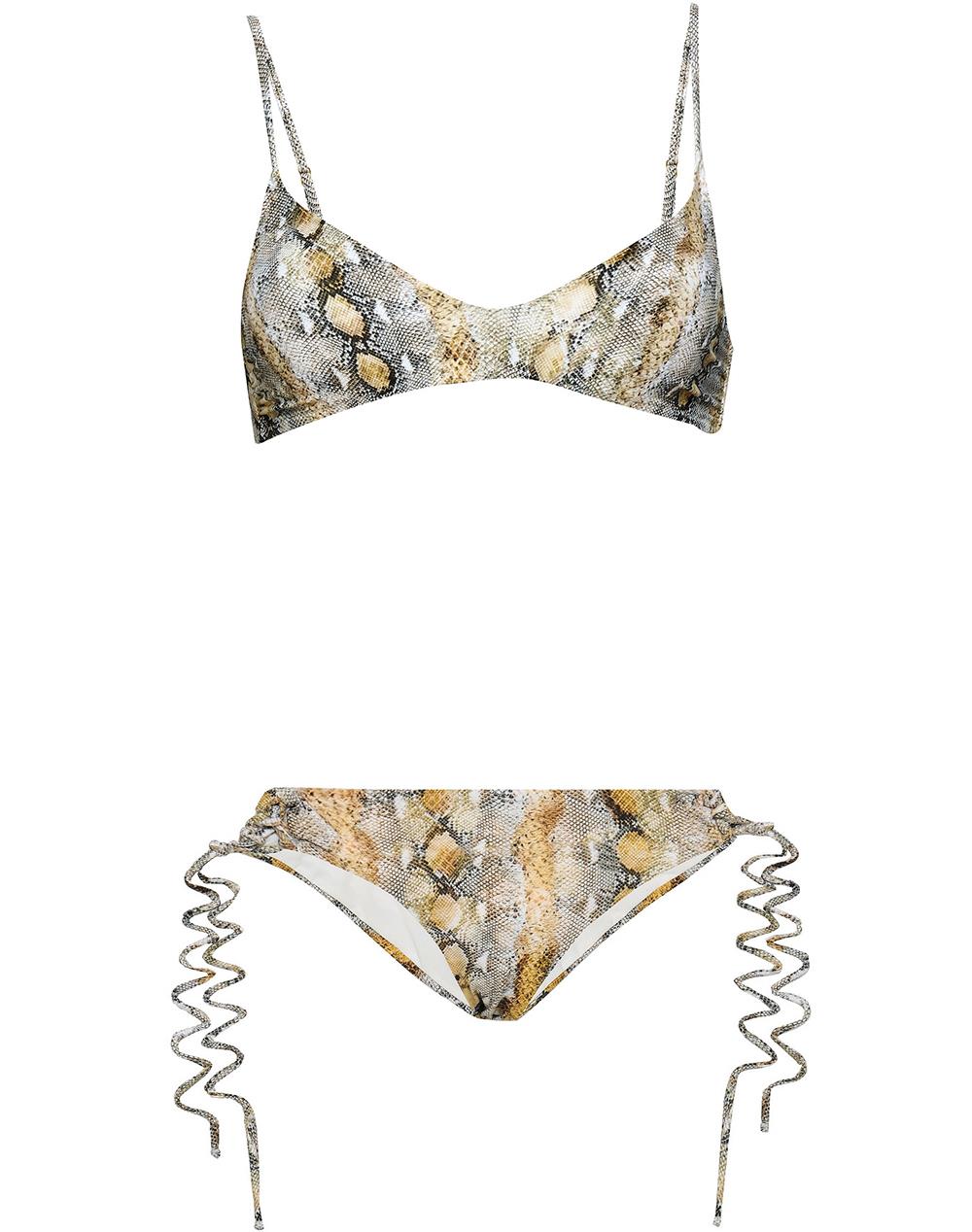 MELISSA ODABASH ELBA SNAKE PRINT BIKINI UK 12/14