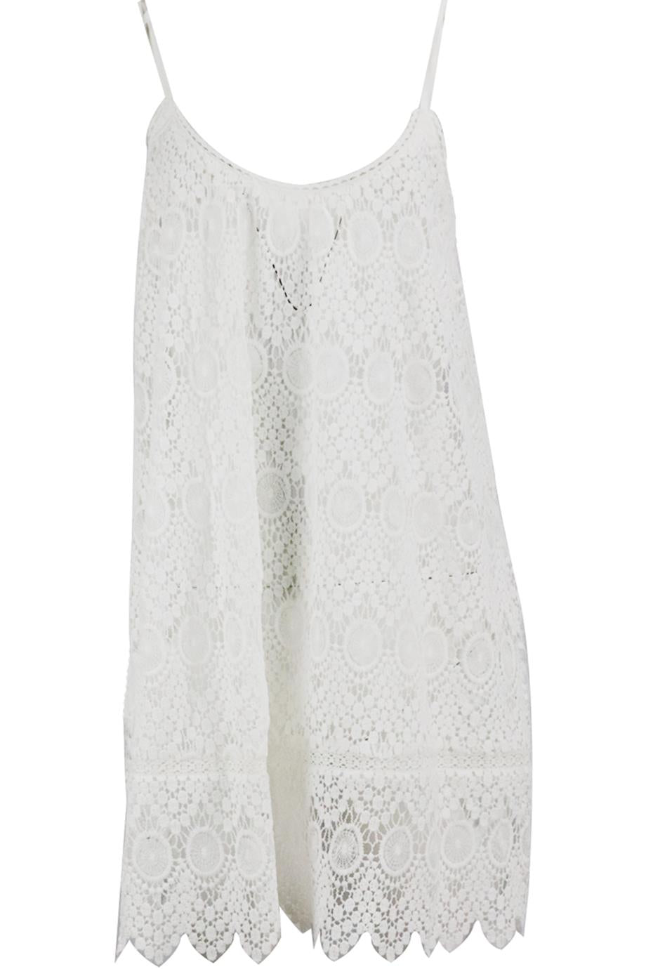 MELISSA ODABASH CROCHETED MINI DRESS ONE SIZE