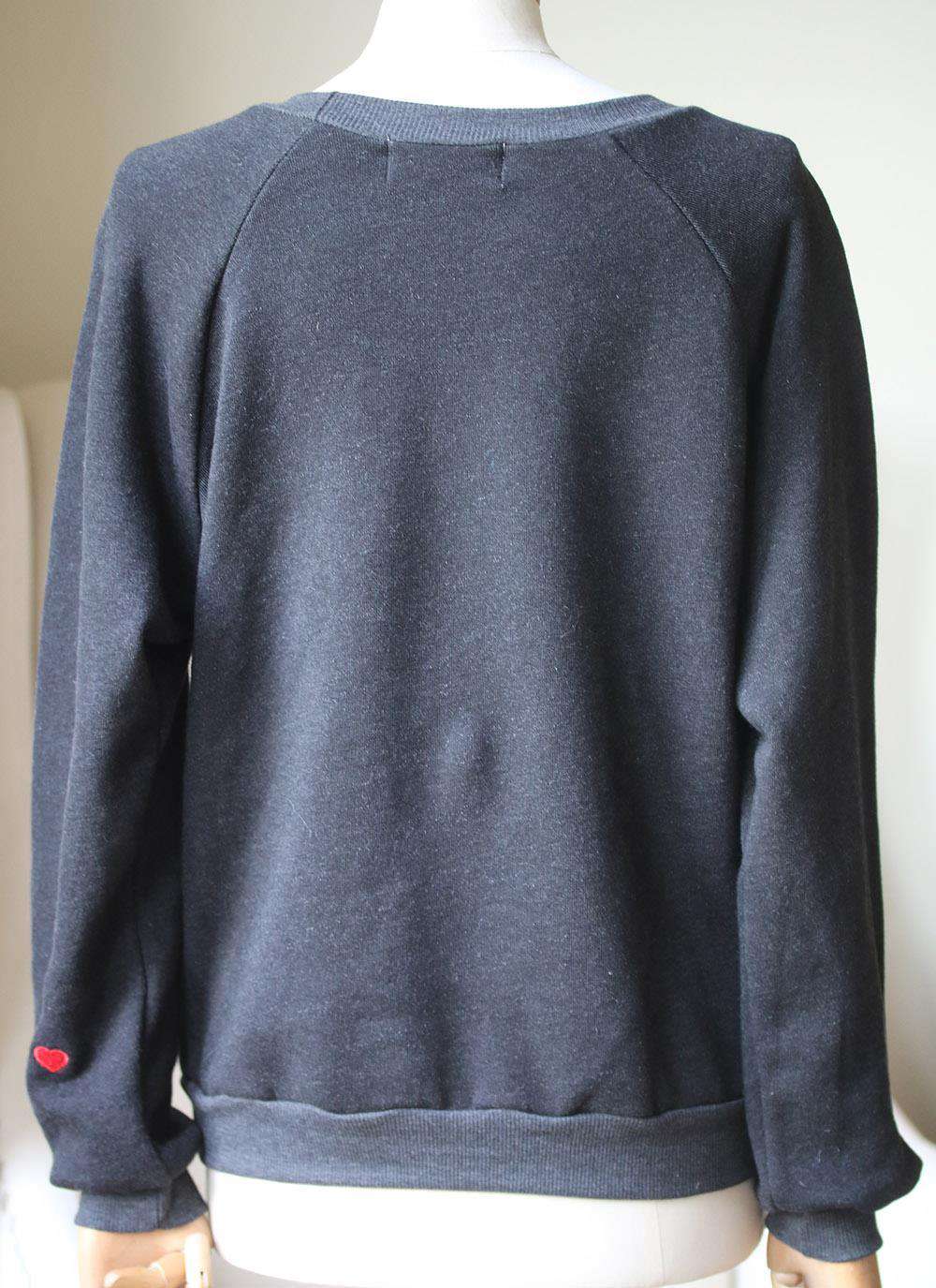 WILDFOX SCATTERED HEARTS COTTONS SWEATSHIRT LARGE