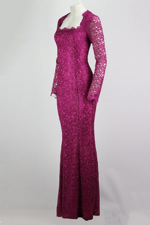 BLUMARINE CORDED LACE GOWN IT 46 UK 14