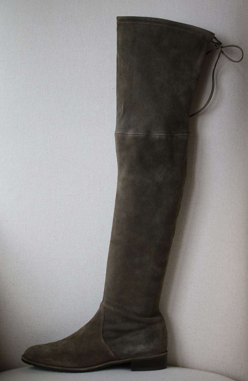 STUART WEITZMAN LOWLAND SUEDE OVER-THE-KNEE BOOTS EU 37.5 UK 4.5 US 7